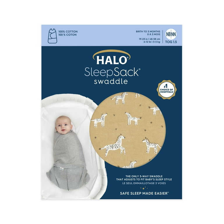 Halo Sleepsack Swaddle 100 Cotton Serengeti Zebras Newborn Unisex 0 3 Months Walmart