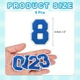 thumbnail image 2 of Parche de número Uxcell de 2" número 8 bordado (azul, paquete de 9), 2 of 6