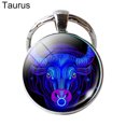 thumbnail image 2 of Keyring Zodiac Sign Key Holder Ring Keychain 12 Constellation Pendant, 2 of 7
