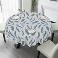 thumbnail image 4 of Eveokoki Boho Round Tablecloth 60 inch, Grey Boho Feathers Bohemian Circle Table Cloth, Colorful Tablecloth Decor for Home Kitchen Dining Party Patio Indoor and Outdoor Use, 4 of 5