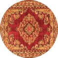thumbnail image 1 of Ahgly Company Indoor Round Medallion Orange Traditional Area Rugs, 4' Round, 1 of 1