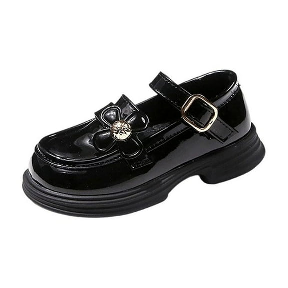 DMDUOU Baby Girl Mary Jane Dress Shoes Ballet Flats for Girl Wedding Party School Shoes Bowknot Girls Dress up Shoes Black 33
