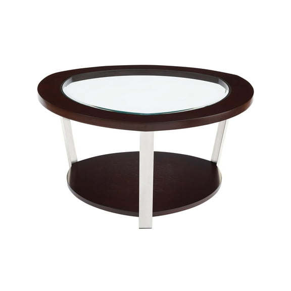 Steve Silver Duncan Espresso Finished Wood and Metal Cocktail Table