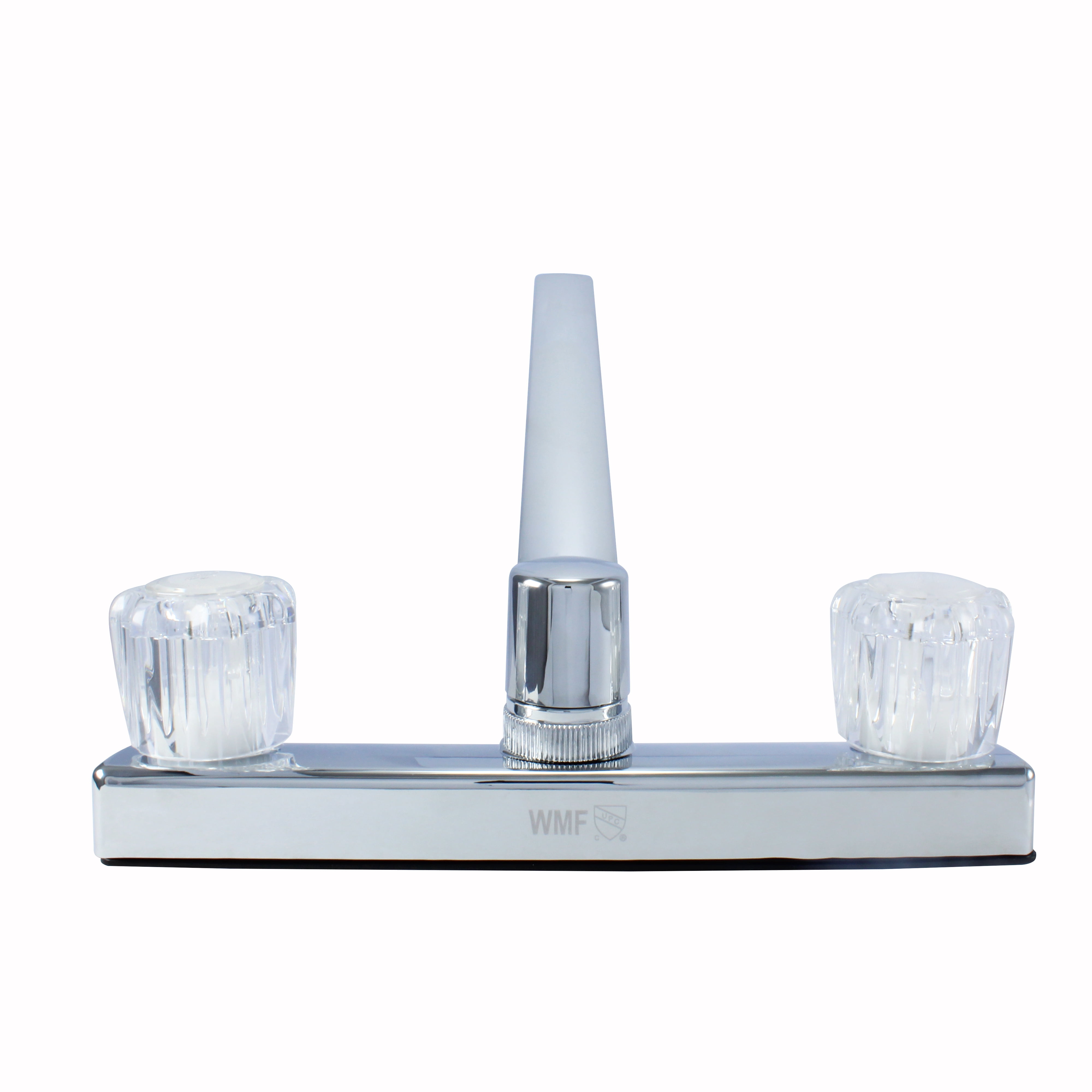 Non Metallic Acrylic Double Handle Faucet Less Spray
