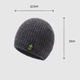 thumbnail image 2 of Fashion Stretch Cuff Outdoor Riding Comfortable Soft Men's Winter Knit Hats Beanies Cap Knitted Cap GREY, 2 of 8