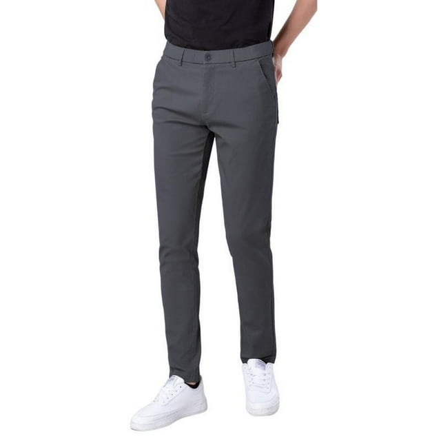 Men's Skinny Stretchy Khaki Pants Colored Pants Slim Fit