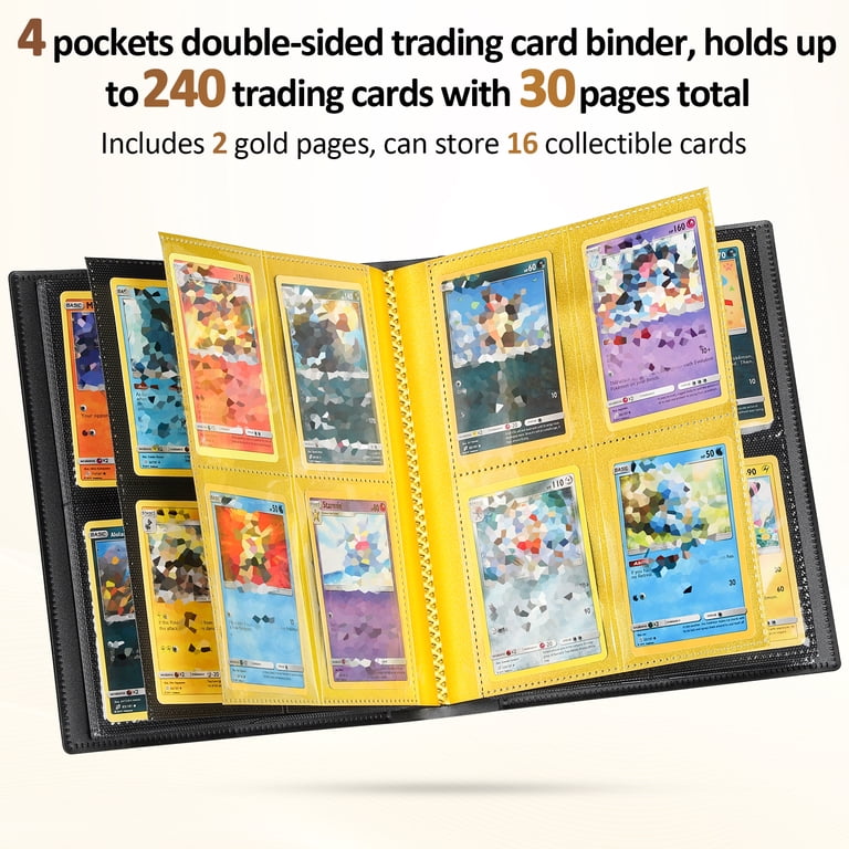 trading card binder in store FunGuys for Cards, 9 Pocket, 504 Side Loading Sports Card Binder, Card Collection Binder for Yugioh, MTG, TCG, Card Book Holder for Trading Cards : Toys & Games Premium Water Side Loading Trading Card Binder
