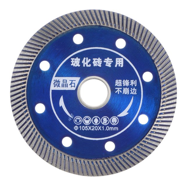 Unique Bargains Diamond Blade 4' 105mm Diamond Saw Blades Diamond Cutting Wheel with 20mm Arbor Blue