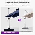 thumbnail image 6 of Purple Leaf 9x11ft Outdoor Patio Umbrella - Offset Cantilever Design with 360° Rotation, Navy Blue Rectangle Market Umbrella for Deck, Pool, and Garden, 6 of 15