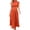 Orange, variant on YuXingFu Polyester Dresses for Women Maxi Crew Neck Plus Size Womens Dress Sleeveless for Beach Long Casual Summer Yellow S