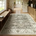thumbnail image 4 of Moynesa 8'x10' Vintage Area Rugs,Oriental Farmhouse Large Rugs for Living Room,Low-Pile Soft Distressed Bedroom Rug Non-Slip Washable Indoor Floor Carpet for Dining Room Dorm Office,Brown, 4 of 8
