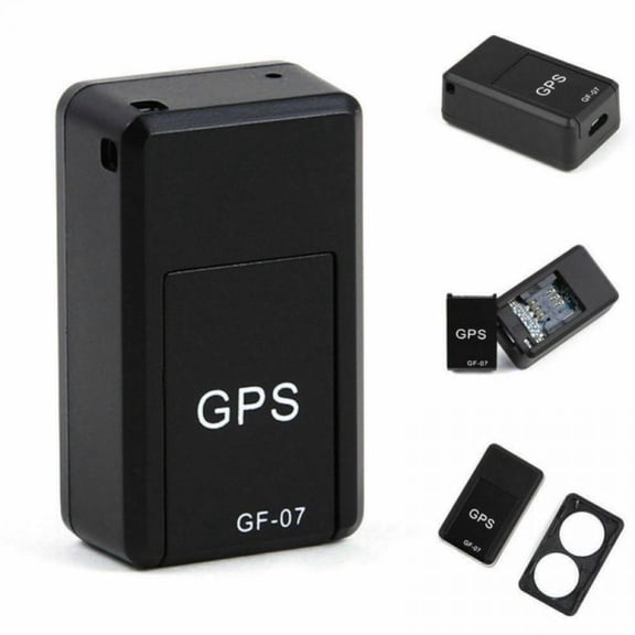 GF07 Mini GPS Tracker Mini Magnetic Tracking Device GSM SIM GPS Tracker with SOS Alarm for Vehicle/Car/Person Location Tracker Locator System,Black