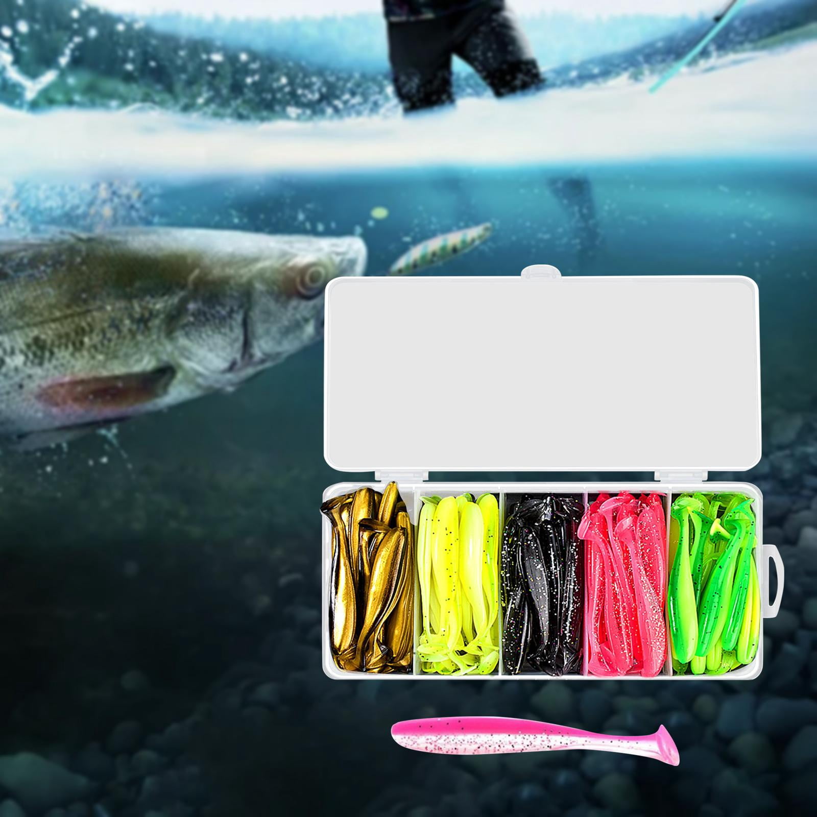 Wswqop 1pcs/pcs Soft Lure Bait Artificial Fishing Tool Silicone Freshwater Salt Water 7.5 cm