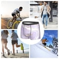 thumbnail image 7 of Men's Boxer Briefs, Lavender Glitter Foil Stripes Soft Comfy Mens Underwear Boxer Briefs Breathable With Widen Waist, 7 of 7