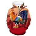 thumbnail image 4 of Sudadera con capucha con estampado 3D de pollo, divertida y divertida, informal, con gráficos, para otoño e invierno, de manga larga, unisex, 4 of 5
