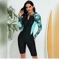 thumbnail image 6 of IDOPIP Women's Rash Guard One Piece Swimsuit UV Protection Surfing Tropical Printed Swimming Suit, 6 of 8