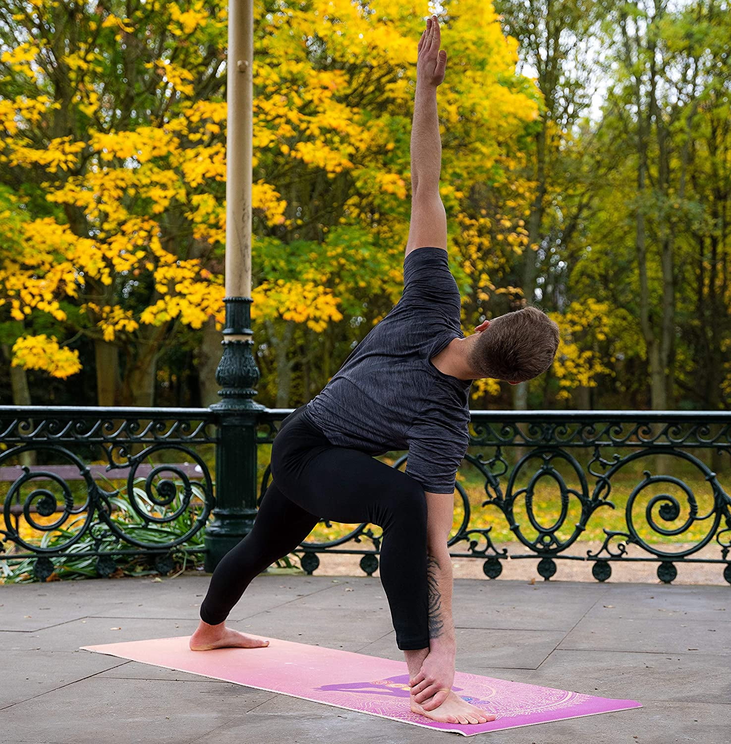 Nuveti Extra Thick TPE Yoga Mat - 6mm Non-Slip Exercise Mat, 72x24