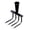 4 Tines, variant on HEWANG Manganese Steel Garden Weeding Rake, Detachable Gardening Hand Weeder Puller Tool,for Lawn Yard and Garden Farm Uprooting (4 Tines)