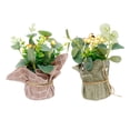 thumbnail image 6 of GETAJGHSD Indoor Fake Greenery 2Pcs Artificial Plant Adornment Tpe Assorted Color Flat Bottom Design 7.5*6.3in, 6 of 8