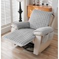 thumbnail image 1 of Granjero Gordo Cojín de sofá de color sólido, funda de felpa para sillón, funda protectora para sofá de sala de estar, 20,86 x 74,8 pulgadas, gris, 1 of 4