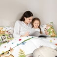 thumbnail image 5 of Manfei Kawaii Giraffe 7 Pieces Full Size Bedding Sets,Lovely Monkey Full Size Bed in a Bag,Green,Polkadot Reversible, 5 of 7