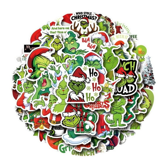 55PCS Retro Christmas Theme Stickers for Kids, Vinyl Waterproof Holiday Stickers, Vintage Holiday Gifts for Kids and Teens, Xmas Party Favorite