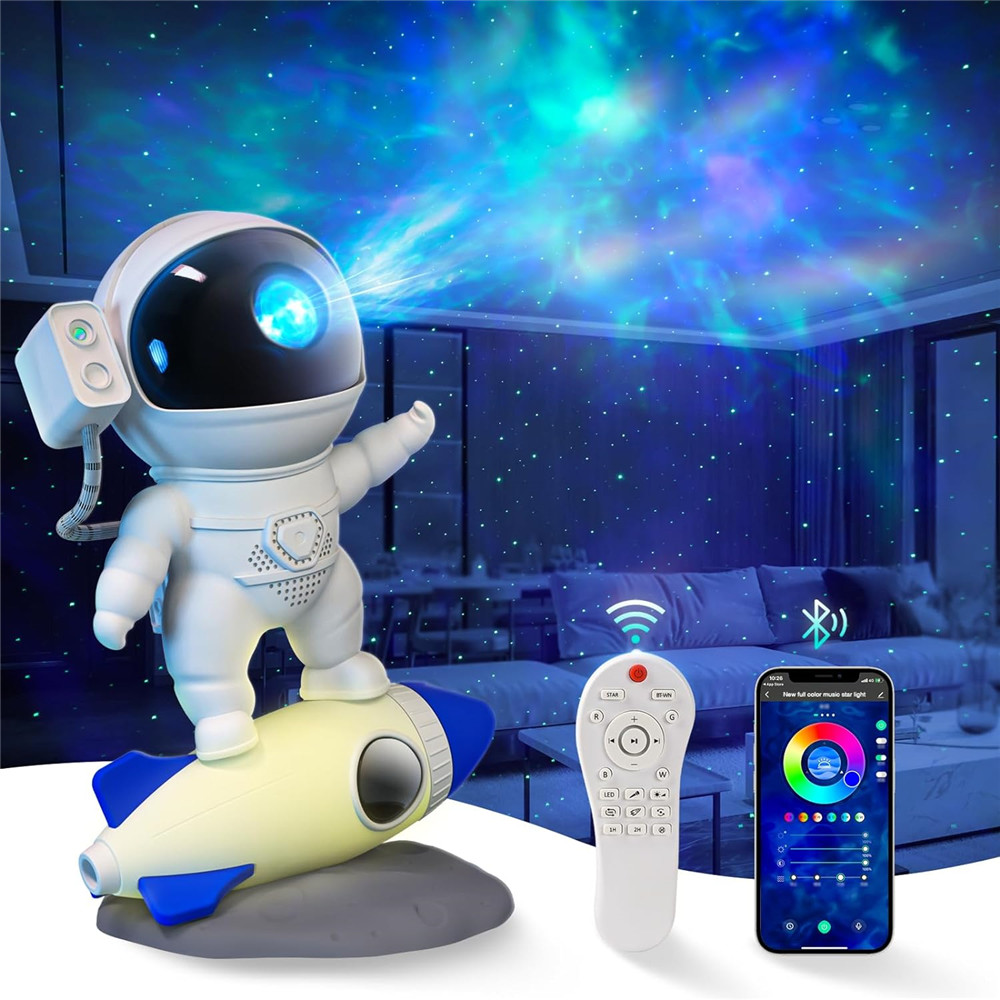 Astronaut Galaxy Night Light Projector – 3D Spaceman Lamp For Kids' Bedrooms