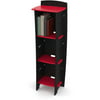 LegarÃ© Kids Furniture Race Car Series Collection, No Tools Assembly 3-Shelf Bookcase, Red and Black