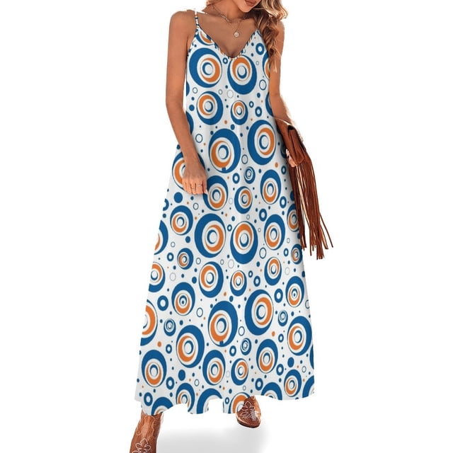New Gainesville - Vestido retro sin mangas de círculo Traje de verano para mujer Vestidos de noche para damas