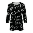 thumbnail image 4 of Resicozy Valentines Shirts For Women 3/4 Sleeve Valentine Day Top 2026 Cute Heart Printed Graphic Shirt Crewneck Pullover Green S, 4 of 4