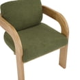 thumbnail image 6 of Christopher Knight Home Boucle Upholstered Dining Chairs with Curved Backrest, Natural + Green, Set of 2, 6 of 11