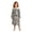 Black, variant on JIAYUE Girls Christmas Nightgown Long Sleeve Crew Neck Ruffle Cuff Plaid Xmas Light Print Pajamas Dress For Casual Wear