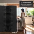 thumbnail image 5 of Oriental Furniture 6 ft. Tall Double Sided Black Crocodile Print Canvas Room Divider, 5 of 7