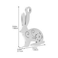 thumbnail image 3 of 20pcs Stainless Steel Easter Bunny Rabbit Charms Jewelry Making Rabbit Pendants, 3 of 8