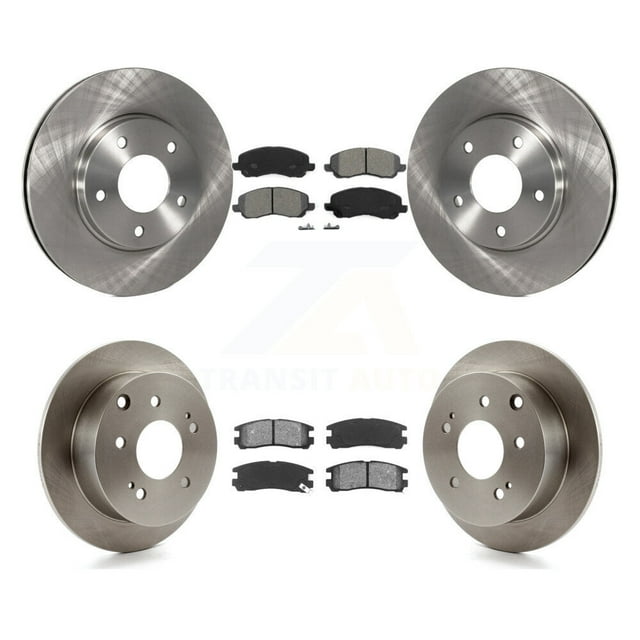 Transit Auto Front Rear Disc Brake Rotors and Semi-Metallic Pads Kit for Car 2004-2006 Mitsubishi Galant 2.4L K8S-100966
