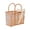Khaki, variant on Clear Plastic Beach Bag 15.75x10.63x6.3in Transparent Woven Tote Satchel Lightweight Summer Essential Basket Style Purse Roomy Organizer Bag See-Through Coastal Tote