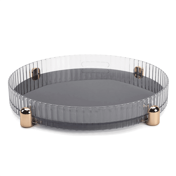 Makeup Perfume Organizer, Rotating Turntable Organizer for Cabinet, Bathroom Vanity Tray Organizer with Capacity B
