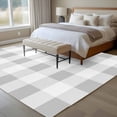 thumbnail image 4 of Buffalo Grey Plaid Large Area Rugs 8x10 ft Spring Simple Pattern Washable Rug Non Slip Indoor Carpet Absorbent Floor Mat for Living Room Bedroom Dining Room, 4 of 9