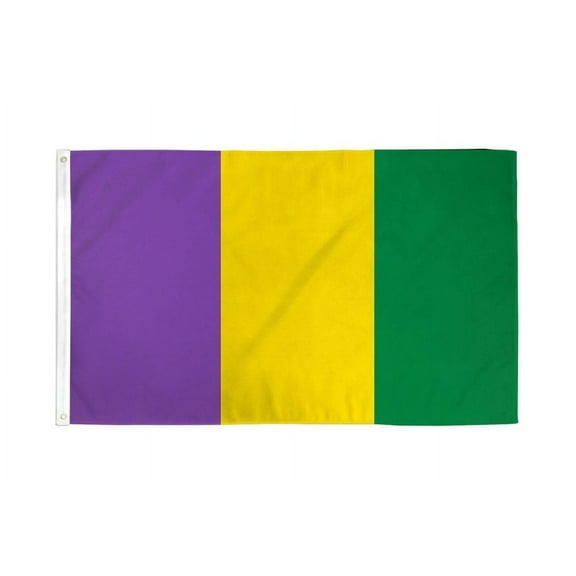 Mardi Gras Plain Flag 3x5ft Poly