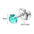 thumbnail image 6 of QQTDFG 1 Pair 20G Stainless Steel Stud Earrings CZ Ear Studs Cartilage Piercing Jewelry-Navy Blue, 6 of 9