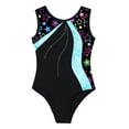 thumbnail image 5 of Yartina Girls' Ballet Gymnastics Leotard Figure Ice Skating Outfit Sparkly Bodysuit with Shorts Dance Cyan 10, 5 of 7