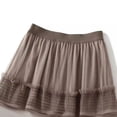 thumbnail image 3 of SMihono Women's Skirts Women Mid Length Skirt Dance Party A Line High Waisted Ruffles Tulle Skirt Holiday Party Costume Khaki Free Size, 3 of 8