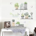 thumbnail image 3 of Etiqueta De La Pared De La Planta Etiqueta Engomada Del Arte De La Pared De La Planta Verde Decoración De La Pared De La Maceta Para La Cocina Dormitorio Baño Sala De Estar Minnieouse HA016460-00, 3 of 6