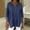503_Blue, variant on Womens Button Down Shirt Trendy Casual Loose Denim Cotton Turtleneck Long Sleeve Pullover Shirt Summer Tops