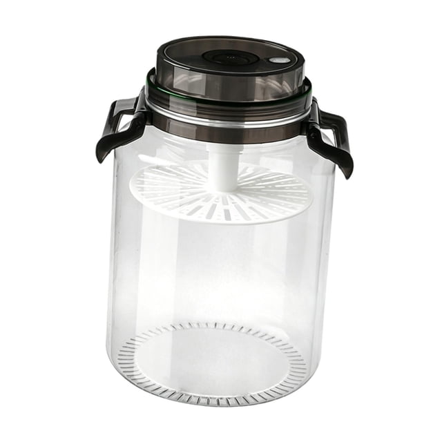 jifeng Pickle Jar Fermentation Bottle Food Storage Container for Picnic Work Pantry Black 7 L