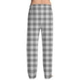 thumbnail image 5 of Garbnen Gray Mens Plaid Pajama Pants Color Block Straight Leg Sleep Pants Men Drawstring Spring Summer Men's Lounge Pants with Pocket, 5 of 6