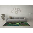 thumbnail image 3 of Ahgly Company Indoor Rectangle Oriental Turquoise Blue Modern Area Rugs, 2' x 3', 3 of 4