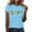 Light Blue, variant on BiZtdJrK Shamrock Graphic T Shirt Women St Patricks Day Short Sleeve Fashion Holiday Tee Tops Loose Fit Casual Summer Tees Black S