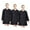 Black-3pack, variant on Toptie Satin Long Sleeve Salon Smock Unisex Hair Stylist Barber Cape Jacket Pet Grooming Work Clothes-Black-L