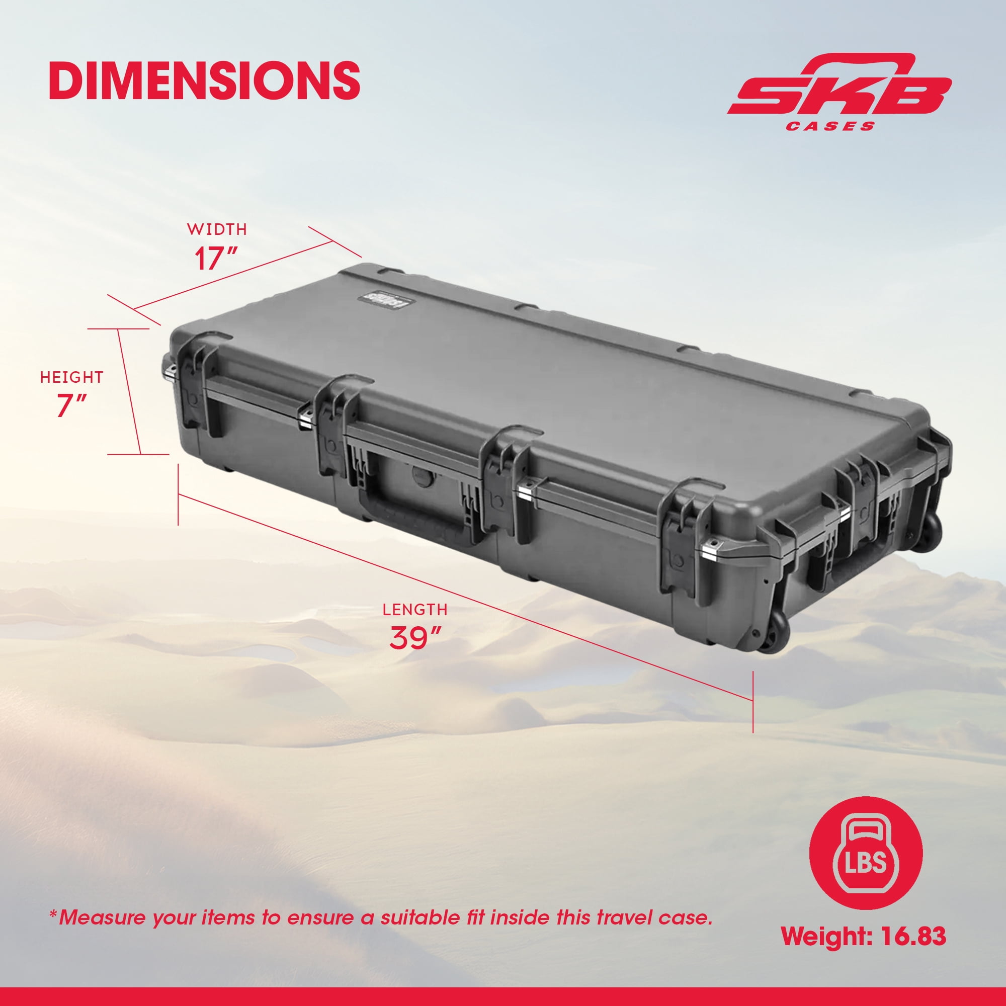 SKB iSeries Durable Baseball Bat Case for 10 Bats, Weatherproof, Secure Locks, Black